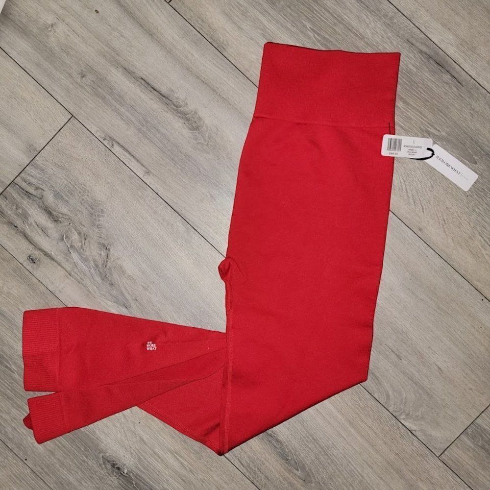 We Wore What Women's Red Seamless High Waist Leggings Size Large - Picture 4 of 16